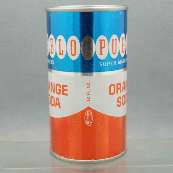 pueblo orange flat top soda can 2