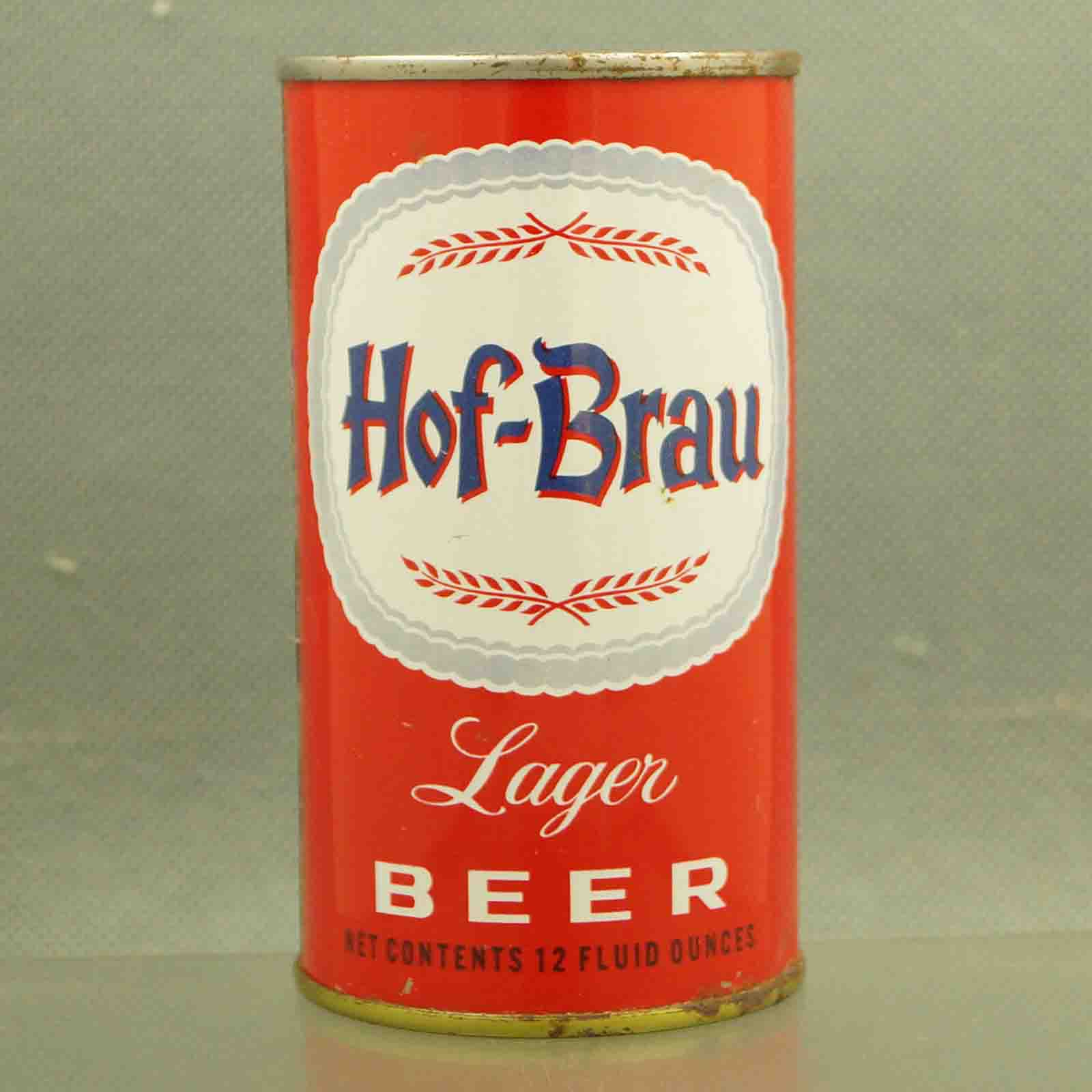hofbrau 82-25 flat top beer can 1
