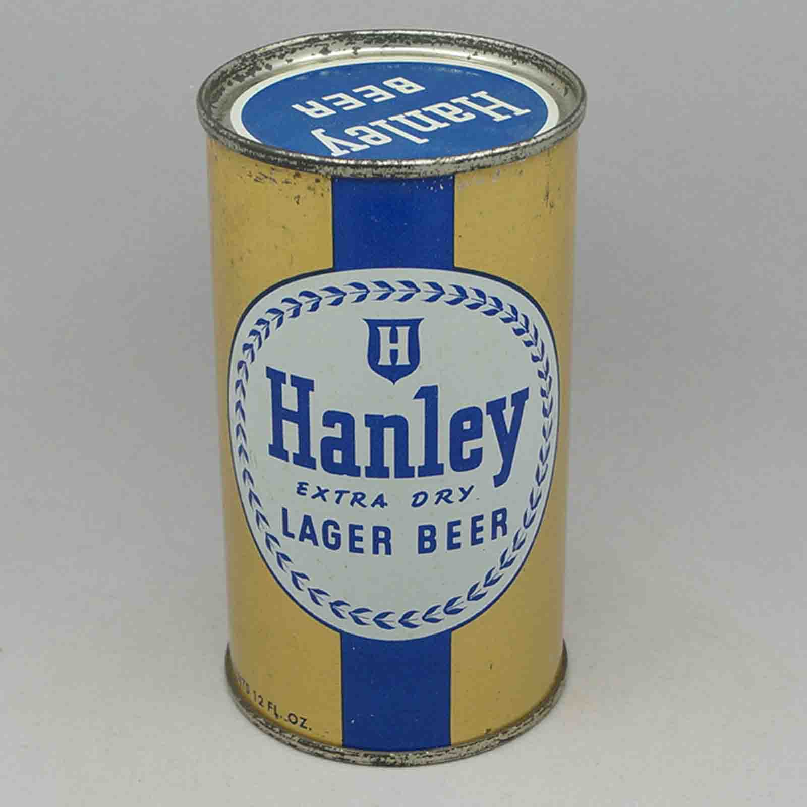 hanley lager 80-6 flat top beer can 1