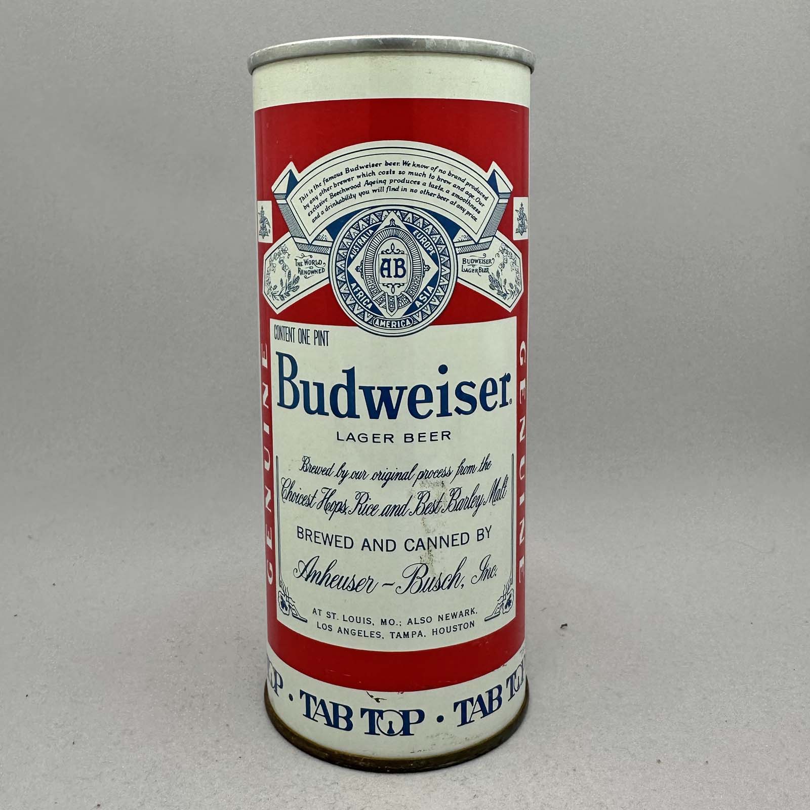 budweiser 143-6 pull tab beer can 1