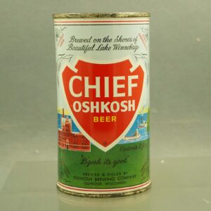 chief oshkosh 49-27 flat top beer can 1